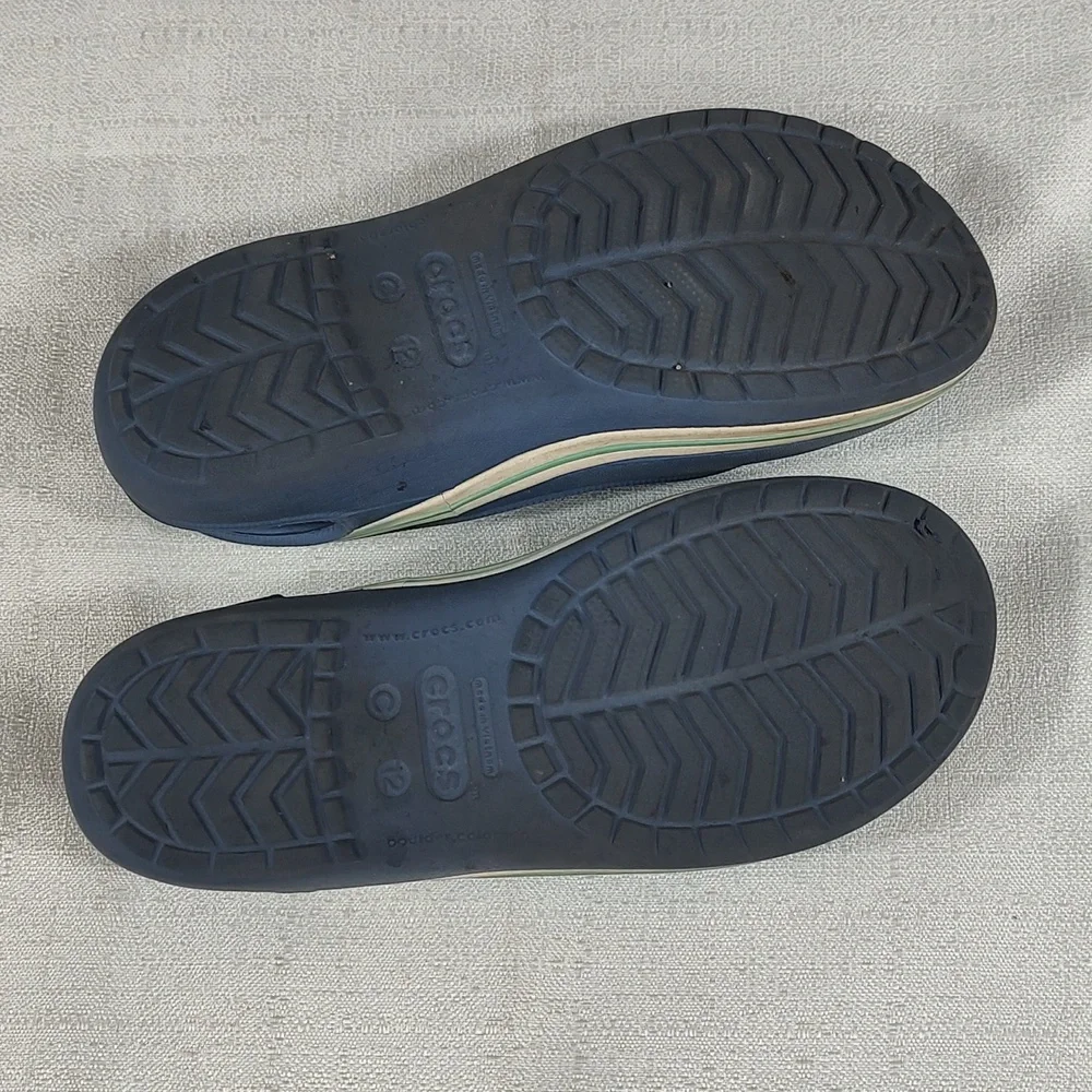 Crocs Navy Blue Genna II Kids Slip On Beach Water Summer Shoes Size 12 Child